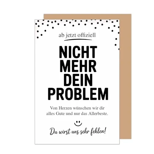 Edition Seidel Premium Glückwunschkarte zum Abschied – Hochwertige Klappkarte mit Umschlag