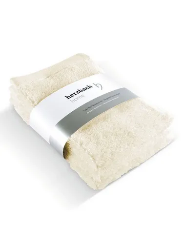 Herzbach Home Gästehandtücher Pura 30x50 cm, (3-St), 550g/m², Premium-Qualität, 100% Baumwolle, einfarbig