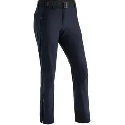 MAIER SPORTS Tech Pants W Damen Funktionshose, Gr. 48, dunkelblau - Wanderhose aus warmer Softshell, elastisch und winddicht – ideal für aktive Outdoor-Abenteuer.