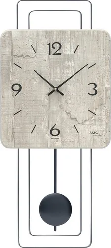 AMS Pendelwanduhr - Quarzuhr im Messinggehäuse - Elegante Pendelwanduhr aus Messing, ideal für Esszimmer und Wohnzimmer. Made in Germany, überzeugt sie durch ihr zeitloses Design und präzise Quarz-Technologie.