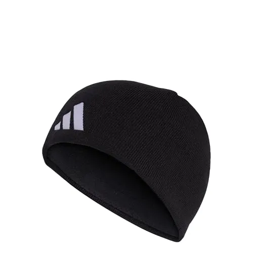 adidas Unisex Tiro Light Fleece Beanie Hat, Black/White, XS-S
