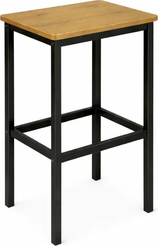 Begryf Barhocker aus Eiche und Metall, Vintage-Stil, 40x65x30 cm