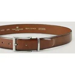 TOM TAILOR Ledergürtel braun 85 cm - Hochwertiger Gürtel aus 50% Leder und 50% Polyurethan, ideal für den modischen Look im Alltag und perfekt für jede Gelegenheit.