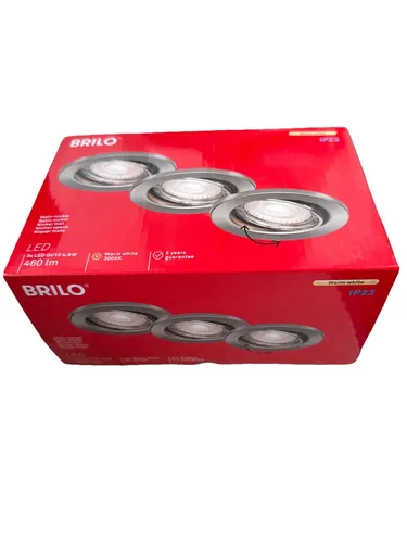 BRILONER LED Einbauleuchten 3er Set, schwenkbar, 5 Watt, 400 Lumen - Energiesparlampen im modernen Design, schwenkbare LED-Module für individuelle Lichtsteuerung, ideal für Wohnzimmer, Küche oder Flur, mit IP23 Schutz.