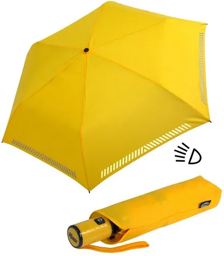 iX-brella Taschenregenschirm mit Auf-Zu-Automatik in gelb von iX-brella
