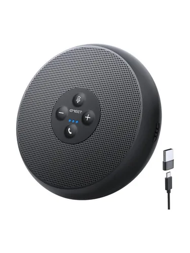 EMEET OfficeCore M1A Konferenzlautsprecher Bluetooth - Der EMEET OfficeCore M1A ist ein kompakter Konferenzlautsprecher für Meetings von 5-10 Personen. Mit 360° Sprachaufnahme und einfacher Bluetooth-Verbindung bietet er klare Kommunikation und Flexibilität im Homeoffice oder Büro.