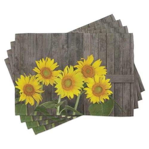 Tischset Platzset 4er Set Helianthus Sonnenblumen
