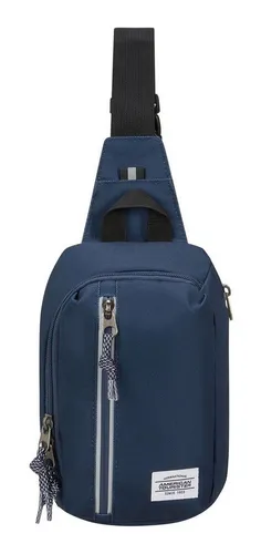 American Tourister Brightup Sling Bag - Navy, 24 cm - Handtasche mit modernem Design, geräumigem Hauptfach und praktischem Frontfach für schnellen Zugriff. Ideal für Reisen und den Alltag.