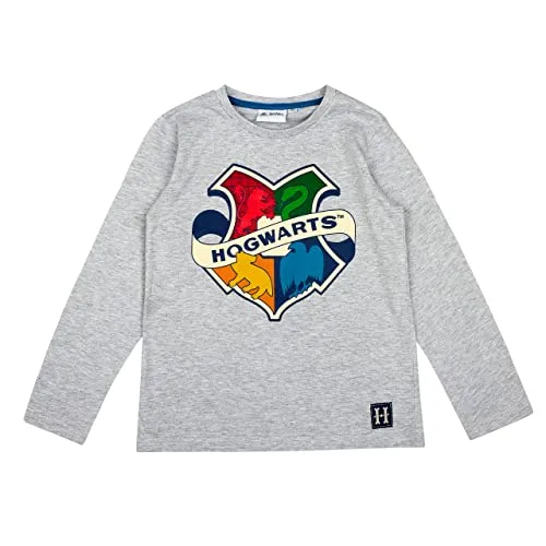 Harry Potter Langarmshirt in verschiedenen Designs (Grau, 152)