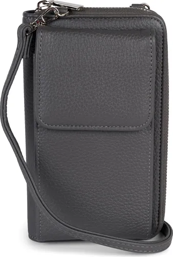 styleBREAKER Damen Mini Bag mit RFID Schutz und Handyfach - Damen-Geldbörse und Umhängetasche in einem - Diese kompakte Mini Bag bietet Platz für dein Smartphone und schützt deine Karten mit RFID-Blocker, ideal für unterwegs und auf Reisen.