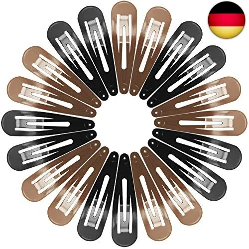 Haarspangen für Damen Mädchen, Funtopia 40 Stück 7cm Lange Snap Haarclips Groß M