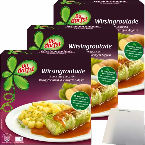 Du darfst Menü Wirsingroulade 3er Pack 3x375g Packung usy Block