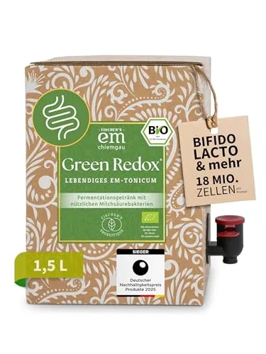 EM-Chiemgau Bio Fermentgetränk Verdauungshelfer – 15 Milchsäurebakterien - Probiotika Lactobacillus – Laktose- und glutenfreies Fermentgetränk mit 18 Mio. KBE pro 30 ml, ideal zur Förderung der Verdauung und natürlichen Frische.