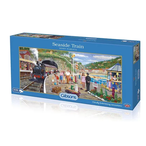 Gibsons Seaside Zug Puzzle (636-piece) - Puzzles für kreative Köpfe, ideal für entspannte Nachmittage und fördert die Konzentration.