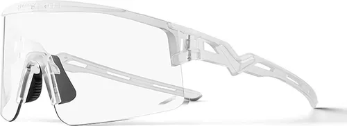 Rockbros Photochromic Cycling Glasses - UV Protection & Corrective Insert, White - Sportbrillen mit photochromatischen Gläsern, die sich automatisch an Lichtverhältnisse anpassen und UV-Schutz bieten, ideal für Radfahrer mit Sehkorrektur.