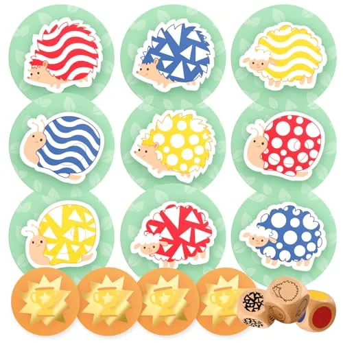 Nene Toys FlashFind – Schnelles Würfel-Kartenspiel ab 3 Jahren – Beobachtung & Reflexe – Familienspiel 2–4 Spieler für Kinder 3, 4, 5 Jahre – Lernspiel, Reisespiel, Geschenk für Jungen und Mädchen