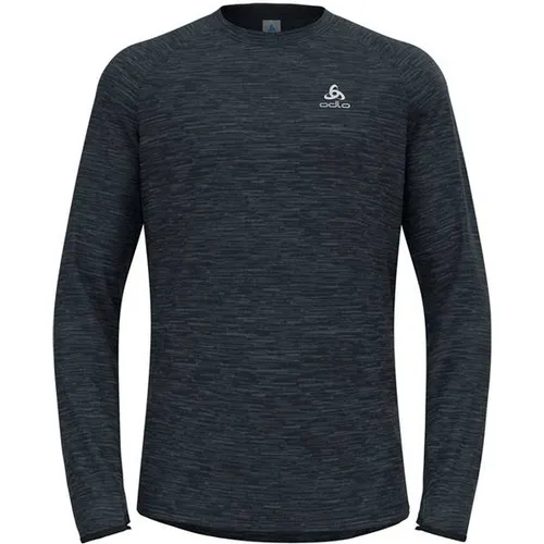 Odlo Herren Laufoberteil RUN EASY WARM, black melange, XL - Laufbekleidung mit wärmendem Feuchtigkeitsmanagement und weichem Material für jeden Wettertyp. Ideal für aktive Menschen, die Komfort und Nachhaltigkeit schätzen.