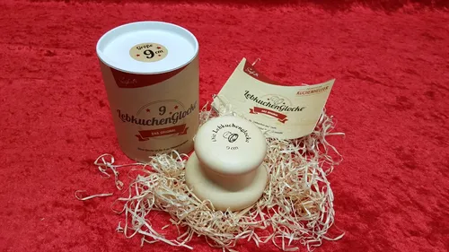 Lebkuchenglocke - Original Nürnberger Lebkuchenform 9 cm, perfekte Backform aus Holz für Weihnachtsbäckerei und Hobbybäcker