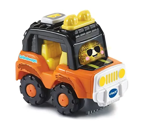 VTech TUT TUT Baby Flitzer - Geländewagen – Spielzeugauto mit Musik, aufleuchtender Taste, spannenden Sätzen und Geräuschen – Für Kinder von 1-5 Jahren