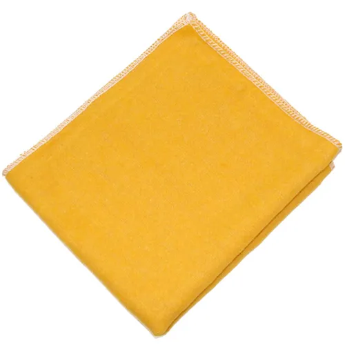 Poliertuch 32x37cm, goldgelb mit weißer Naht