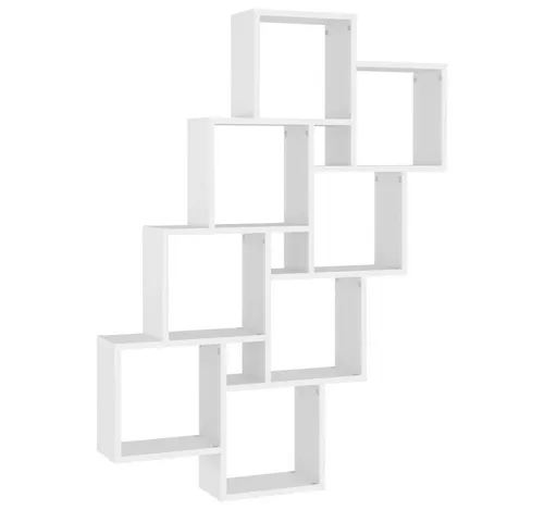 furnicato Wandregal Würfel-90 x 15 x 119 cm Weiß, 1-tlg.