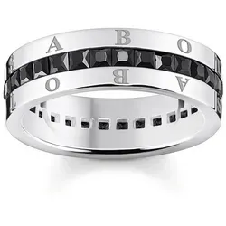 THOMAS SABO 2 Bandring mit schwarzen Steinen von THOMAS SABO