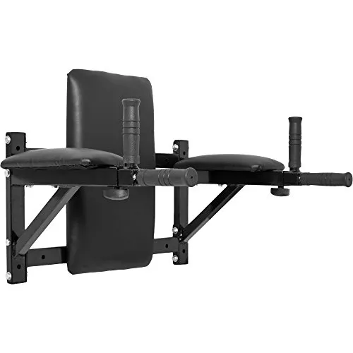 GORILLA SPORTS Trainingsstation Dip Station - Wandmontage für effektives Bauchmuskeltraining - Fitness-Station mit maximalem Benutzergewicht von 200 kg, ideal für intensives Training und platzsparende Wandmontage.