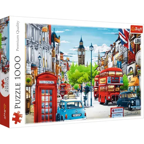 Puzzle 1000 elementów. Ulica Londynu Trefl 5900511105575
