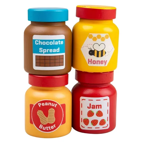 Bigjigs Toys Holzset mit Snackaufstrichen / ab 3 Jahren (BJ773)