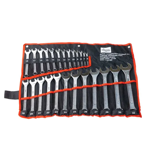 Ring- und Gabelschlüssel Set 25tlg. 6-32 mm - Vielseitiges Schraubenschlüssel Set mit 25 Teilen und Größen von 6 bis 32 mm, ideal für professionelle Anwendungen und Heimwerkerprojekte.