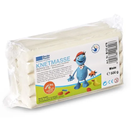  Plastilin 500g weiß Becks Plastilin Knetmasse 6,90€/kg