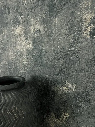 Newroom Vliestapete Schwarz – Glamouröse Putzoptik für Ihr Zuhause - Tapeten mit schimmernder Oberfläche, ideal für Schlafzimmer, Wohnzimmer und Küche. Verleihen Sie Ihren Räumen einen Hauch von Eleganz und Stil mit dieser luxuriösen Glanztapete.