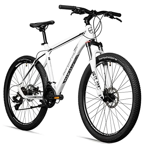 Bergsteiger Makalu 26 Zoll Mountainbike Aluminium - Mountainbike für Fahrer ab 150 cm, robustes Aluminium, hochwertige Scheibenbremsen und Shimano 21 Gang-Schaltung für optimale Leistung auf jedem Terrain.