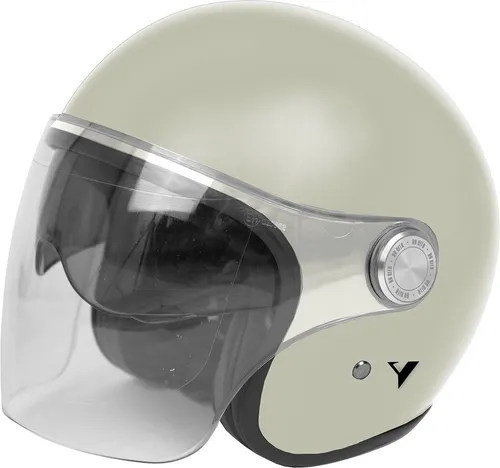 By City The City Jethelm Beige L - Stilvoller BY CITY The City Open Face Helm in Beige für Fahrer, die Sicherheit und Komfort schätzen. Mit elegantem Design, robuster Schale und Belüftungskanälen für optimale Luftzirkulation.