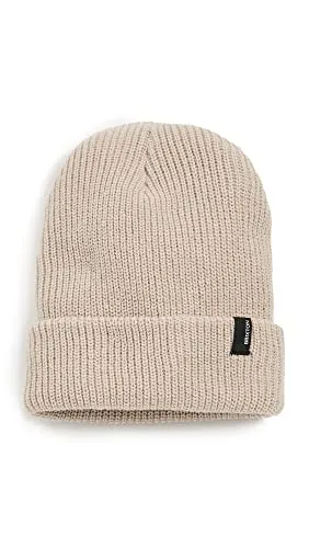 Brixton Strickmütze HEIST - Strickmütze aus 100% Polyacryl in dunkelbeige/schwarz, warm und stylisch, perfekt für kalte Tage.