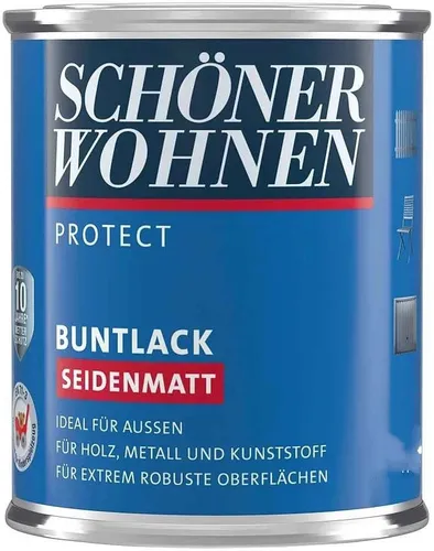 Schöner Wohnen Protect Buntlack 0096 altweiß,Seidenmatt 2 mal 125 ml 24€/L