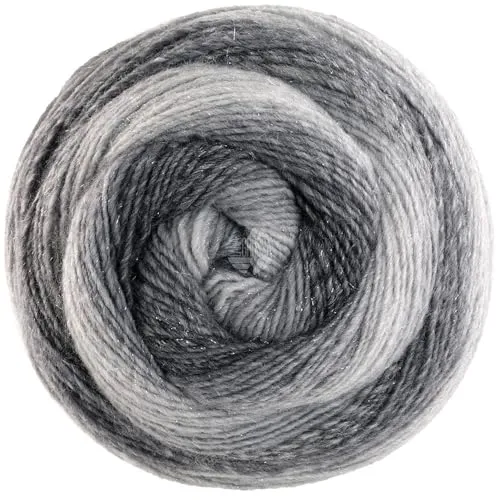 LANA GROSSA Gomitolo Gala| Dochtgarn im Farbverlauf mit dezentem Lurex-Effekt | Handstrickgarn aus 60% Schurwolle, 38% Polyacryl & 2% Polyester | 200g Wolle zum Stricken & Häkeln | 700m, FB 4023