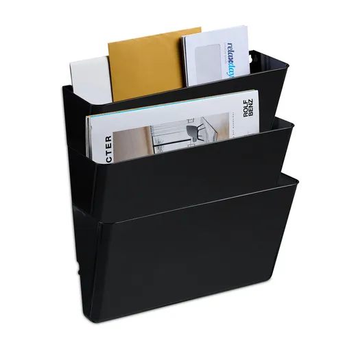 Zeitschriftenhalter Wand Dokumentenablage 3er Set von Relaxdays