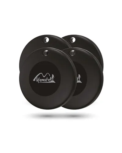 Lifemate Life Tag Duo 4-Pack – Bluetooth Tracker für iOS und Android - Praktischer Bluetooth Tracker mit IP67 Schutzklasse, ideal zur Ortung von Schlüsseln oder Gepäck. Kompatibel mit Apple 