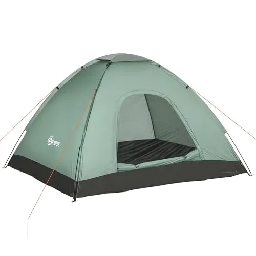 Outsunny Kuppelzelt für 2 Personen - leicht und stabil - Dieses stabile Campingzelt für 2 Personen ist ideal für Outdoor-Abenteuer. Mit einem Gewicht von nur 1,7 kg und einer praktischen Tragetasche lässt es sich mühelos transportieren und aufstellen.