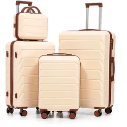 LVHOM Hartenschalenkoffer-Set 4-teilig aus ABS-Hartschale, 14