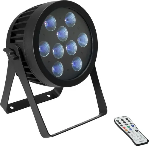 EUROLITE LED IP PAR 9 UV Spot - Lichttechnik: Wetterfester PRO-UV-Scheinwerfer mit 9 hochwirksamen UV-LEDs für beeindruckende Show-Effekte, ideal für Innen- und Außenbereich.
