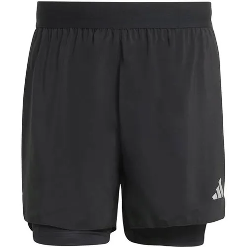 adidas Run Essential 2in1 Laufshorts Herren in schwarz von adidas