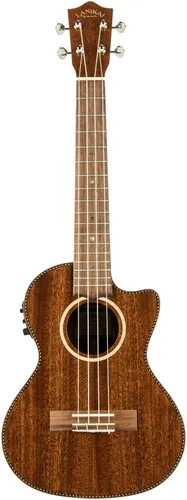 Lanikai MAS-CET Ukulele Tenor Cut All Solid Mahogany, Preamp