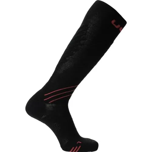 UYN Damen Ski Comfort One Socken, Black/Pink, 41/42