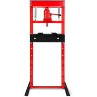 EBERTH Werkstattpresse 12T - Hydraulische Presse für präzises Arbeiten - Werkstattpressen mit 12T Presskraft, 8-fach verstellbar und max. Arbeitshöhe von 750 mm. Ideal für präzise Pressarbeiten in Werkstatt und Garage.