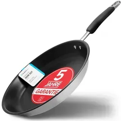Bratpfanne 28 cm Induktion - Antihaft, TEST SEHR GUT, 5 Jahre Garantie - Pfanne für alle Herdarten, ofenfest bis 180°C, mit exzellenter Hitzeverteilung und langlebiger Antihaftbeschichtung für fettfreies Kochen.