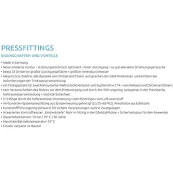 Pipetec - Pressfitting T-stück 26x3 1/2 Zoll 26x3 Mm Ag Th Kontur