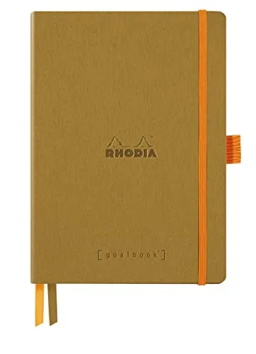 Rhodia Goalbook 117811C - Notizbuch DIN A5 mit Softcover - Notiz- & Tagebücher: 120 Blatt Gold, dot - Perfekt für die Organisation von Alltag, Notizen und Erinnerungen.