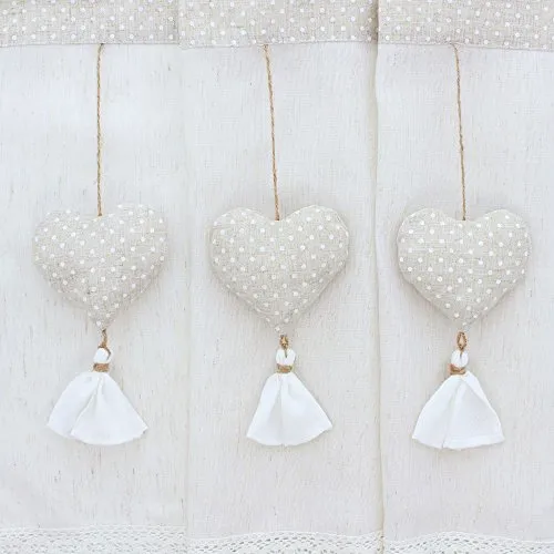 Fenstervorhang in der Farbe creme, Gardine 